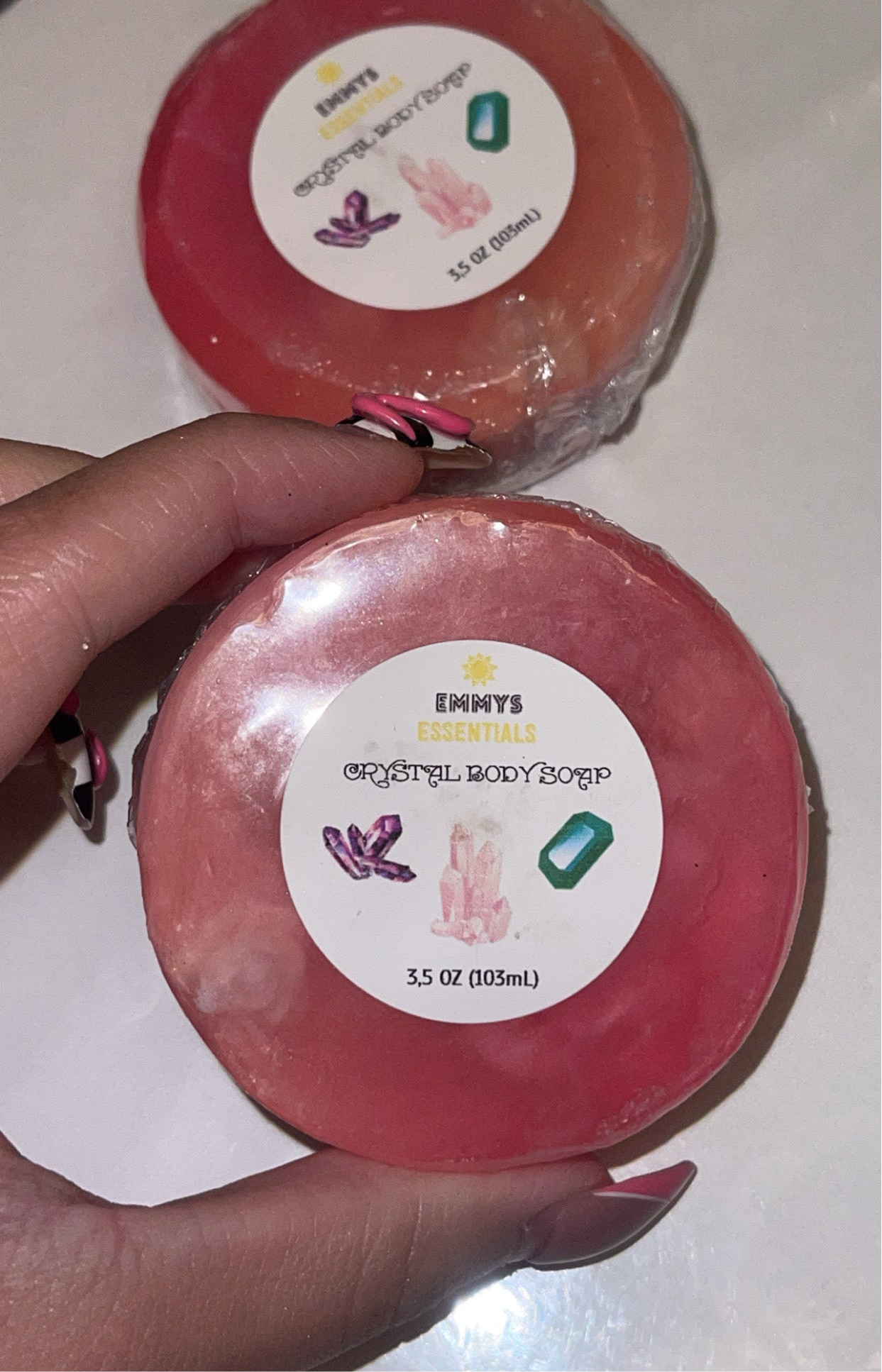ROSE QUARTZ CRYSTAL SOAP 💕 (Crystal inside!)